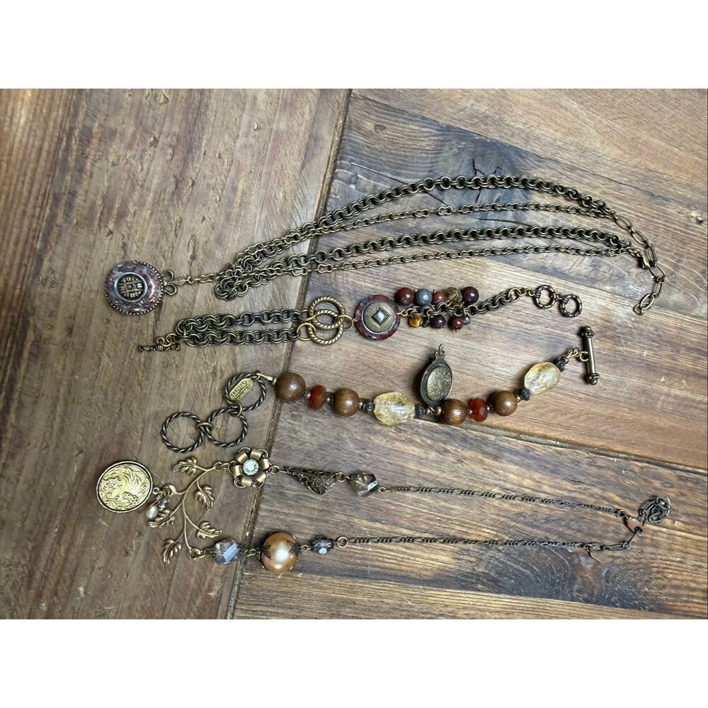Grandmothers buttons two necklaces two bracelets